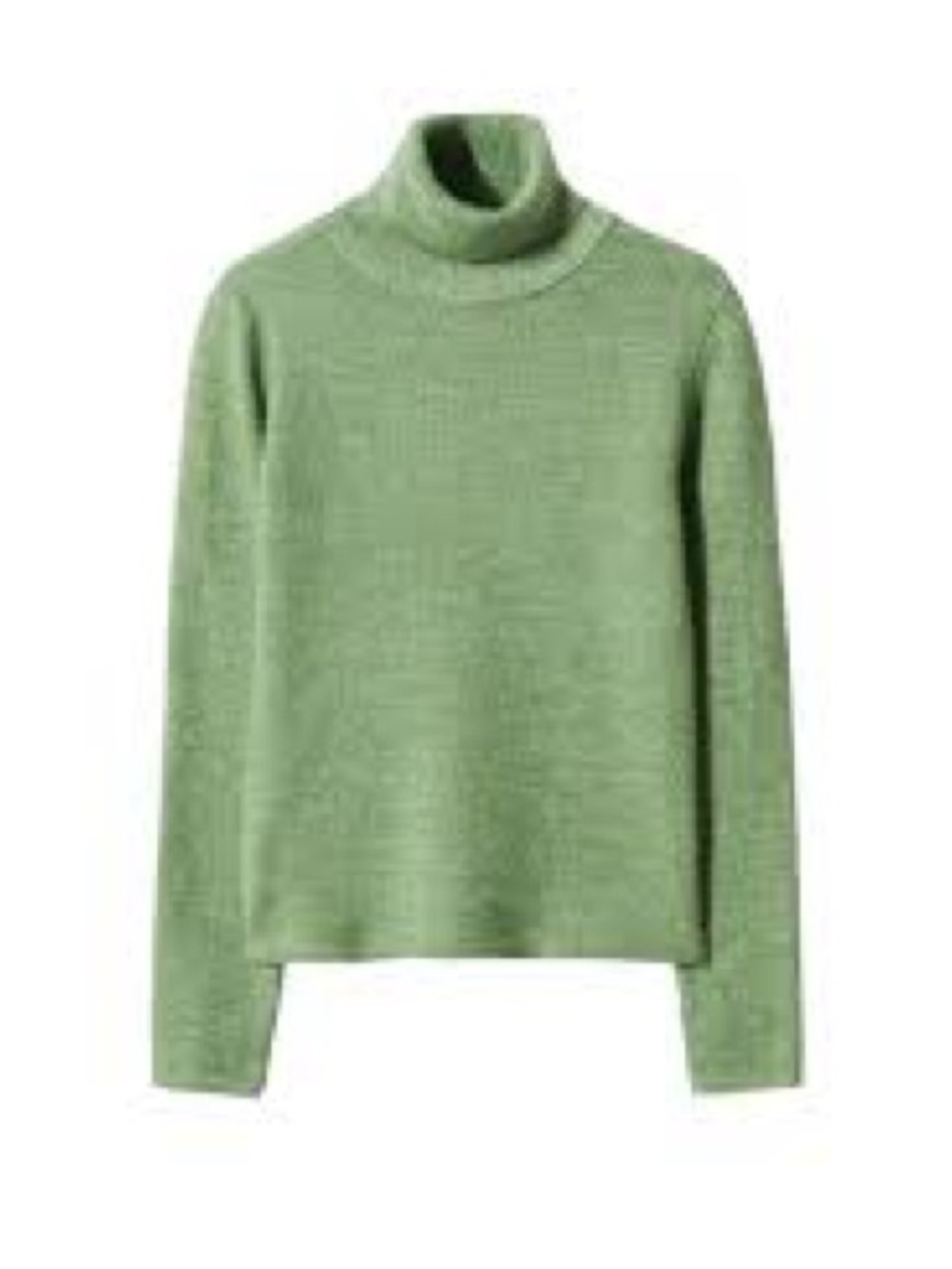Mango Women's Green Turtleneck Sweater